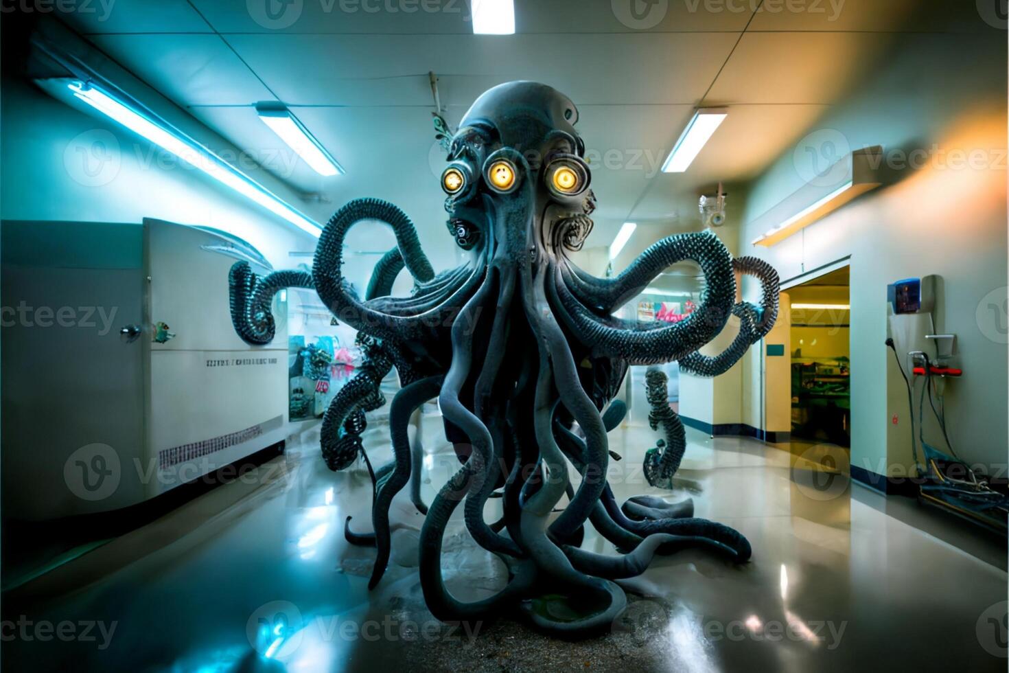sculpture of an octopus sitting on top of a table. . photo