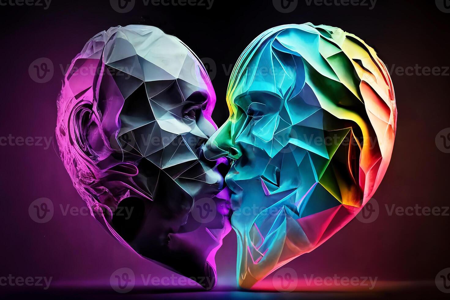 Lgbt, the heart is painted in rainbow colors. Background. photo