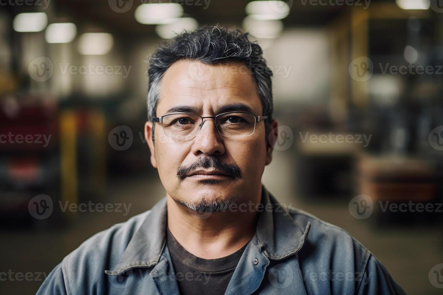 Portrait of a middle-aged man, an entrepreneur at work. Looking at the camera. photo