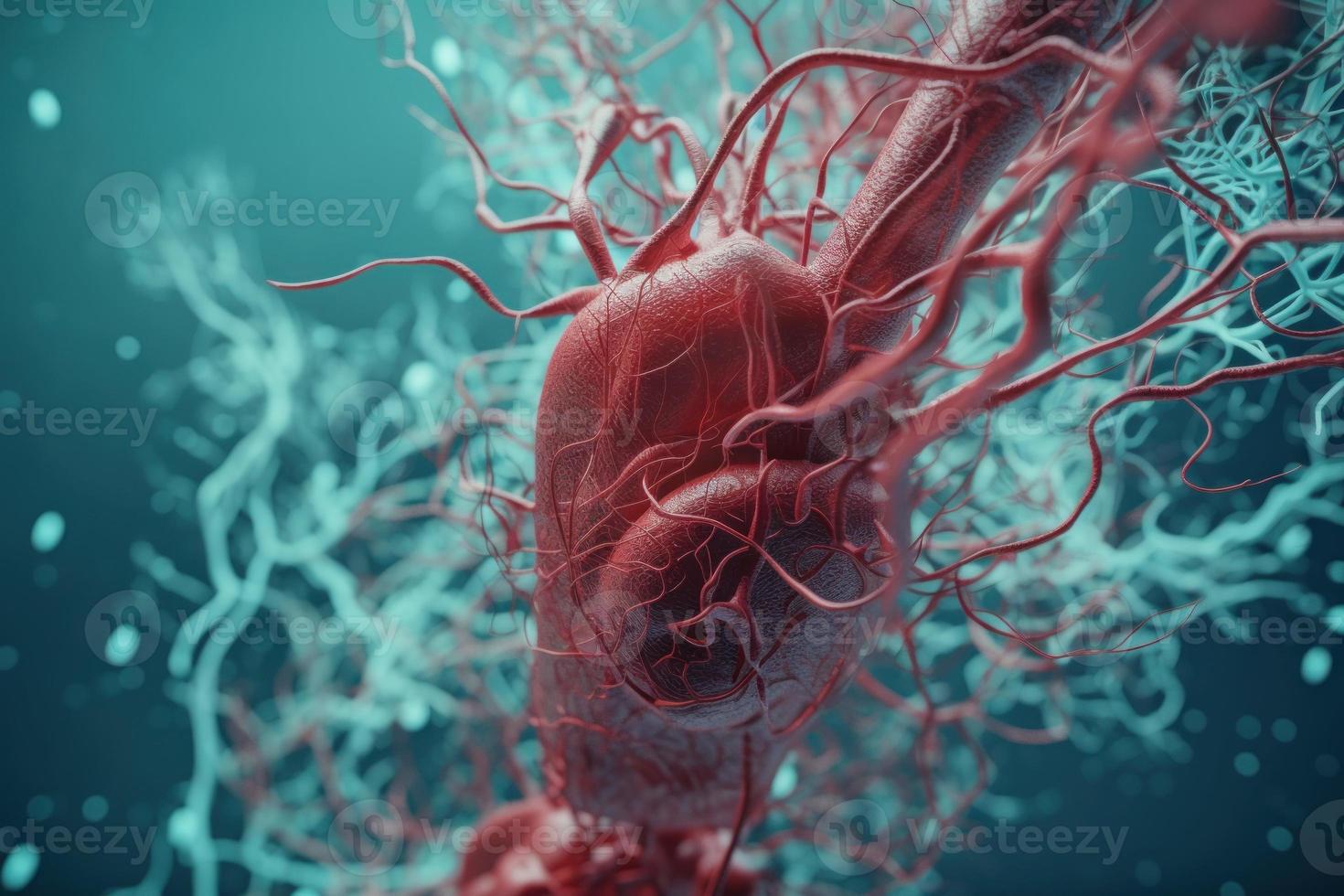 Plexus cerebral vessels. Generate Ai photo