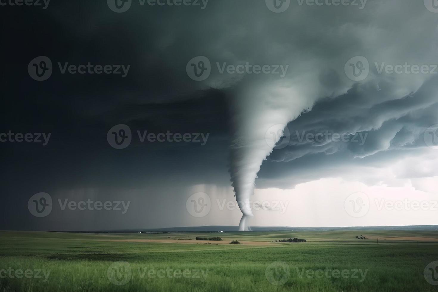 Dramatic storm tornado. Generate Ai photo
