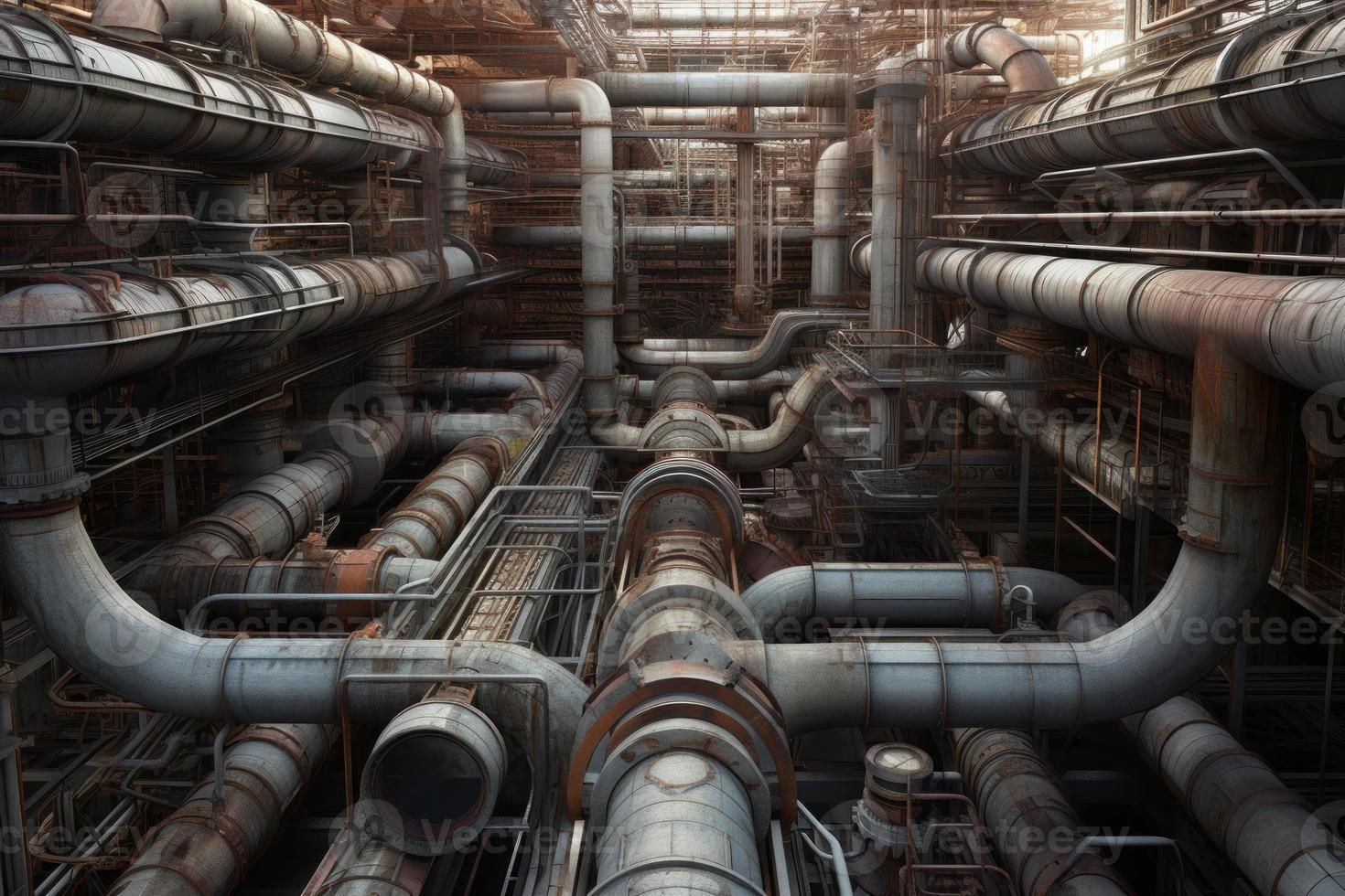Large scale pipe. Generate Ai photo