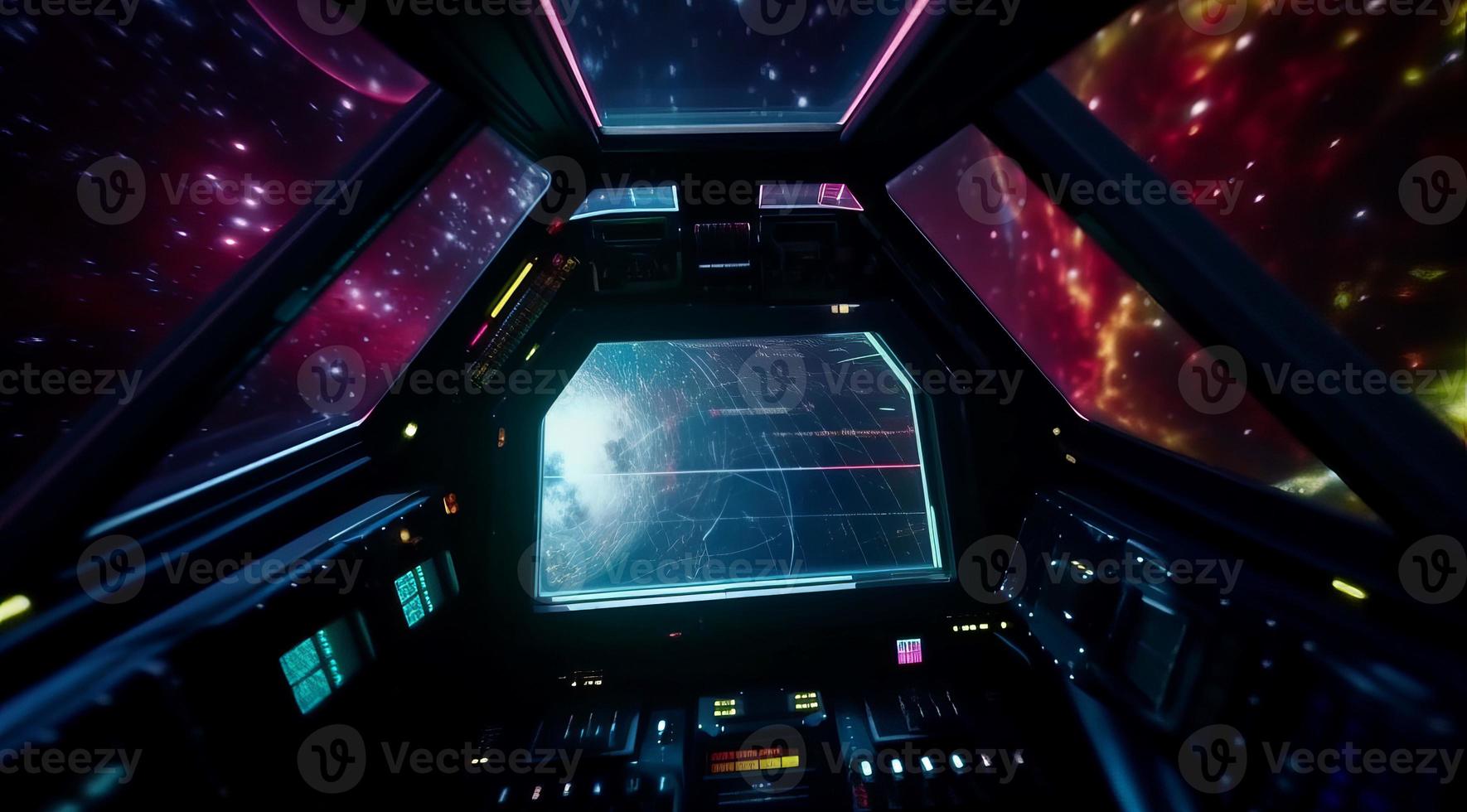 Space battle ship. Generate Ai photo