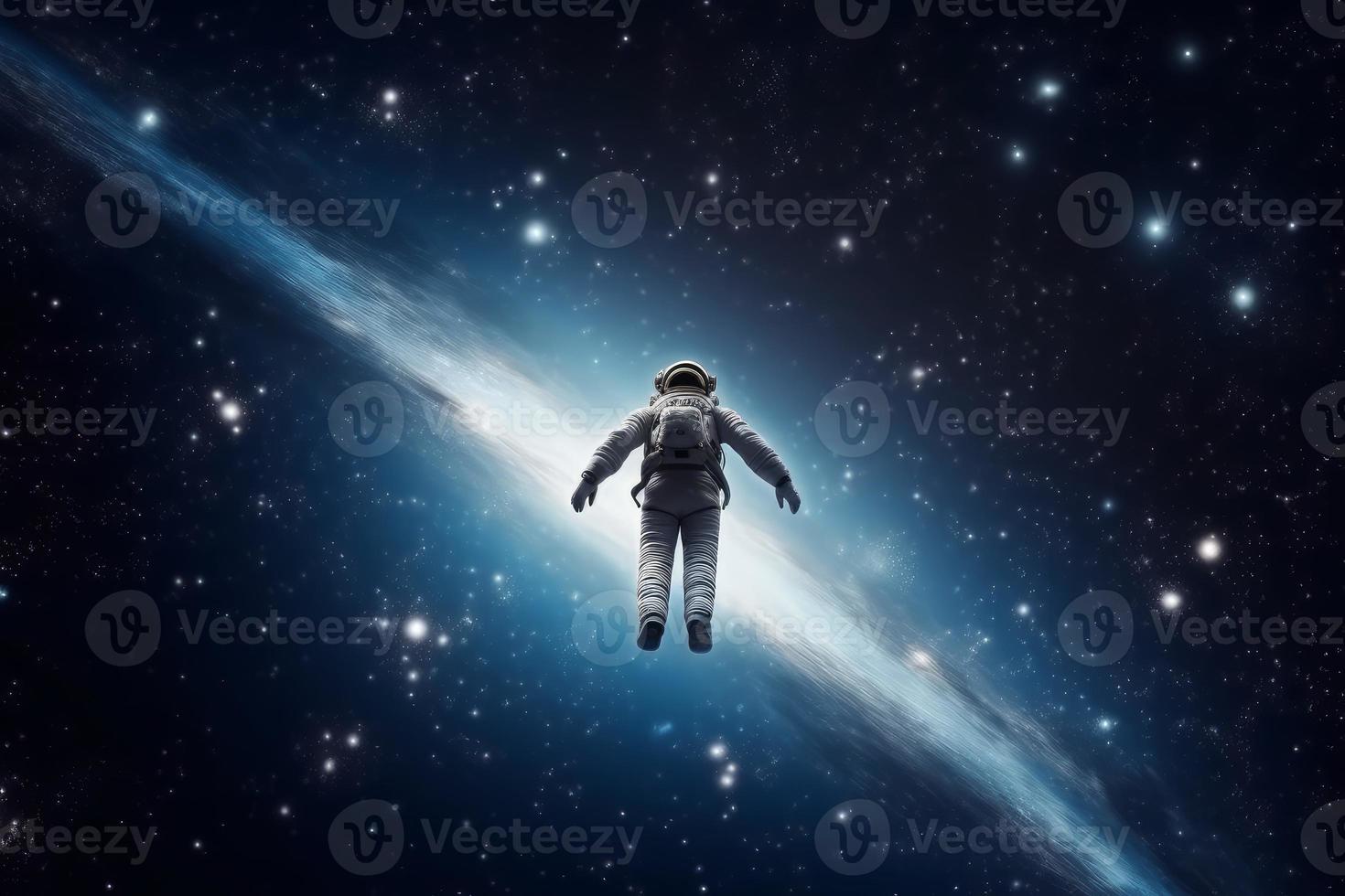 Astronaut in starry space. Generate Ai photo