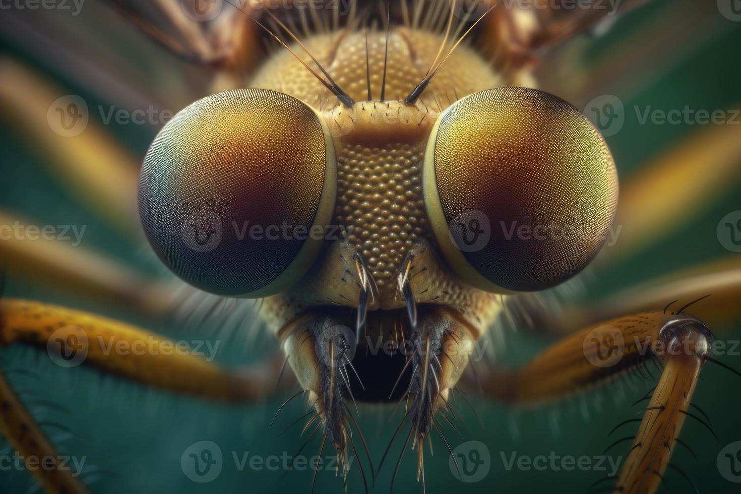 Mosquito closeup. Generate Ai photo