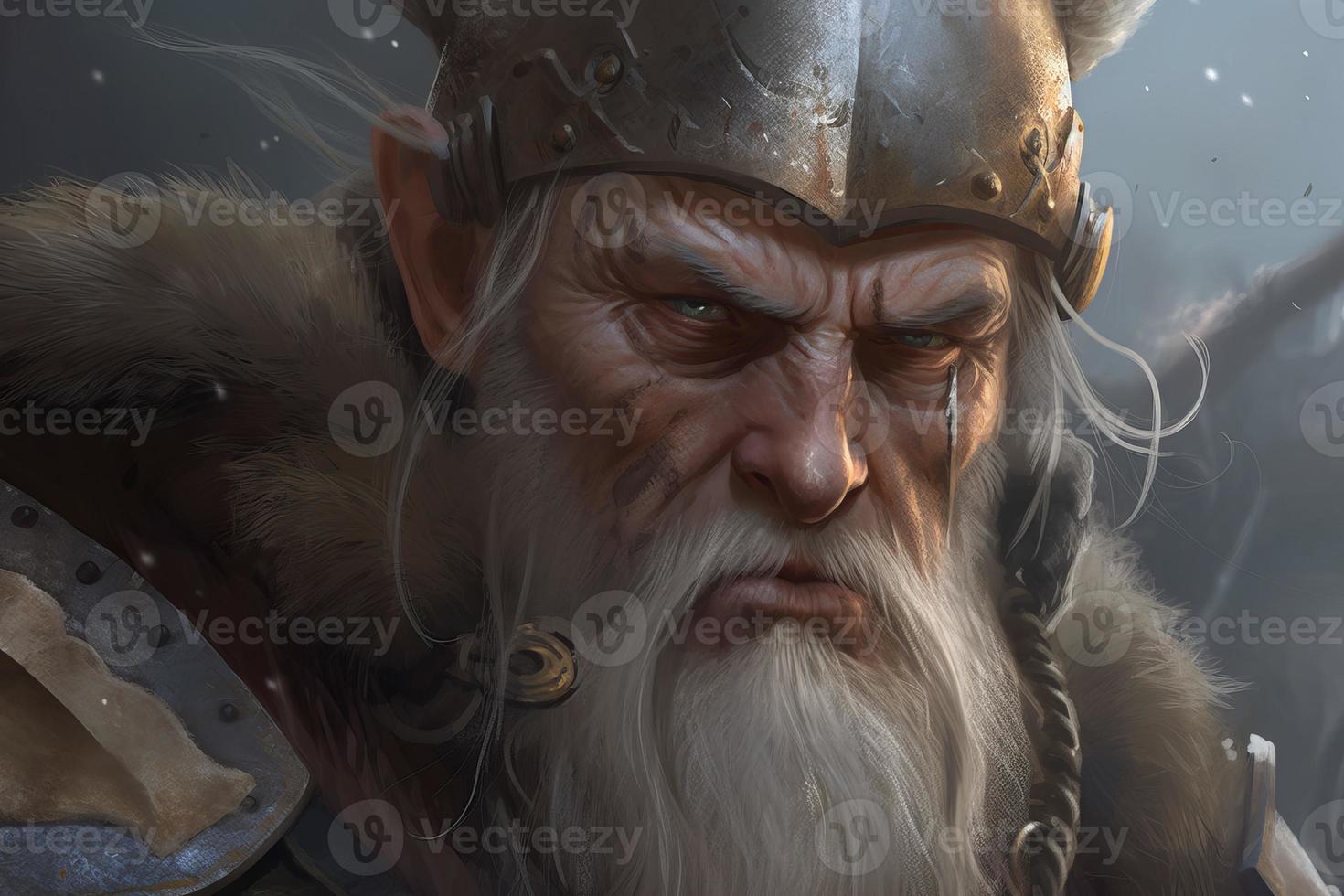 Celtic angry viking warrior. Generate Ai photo