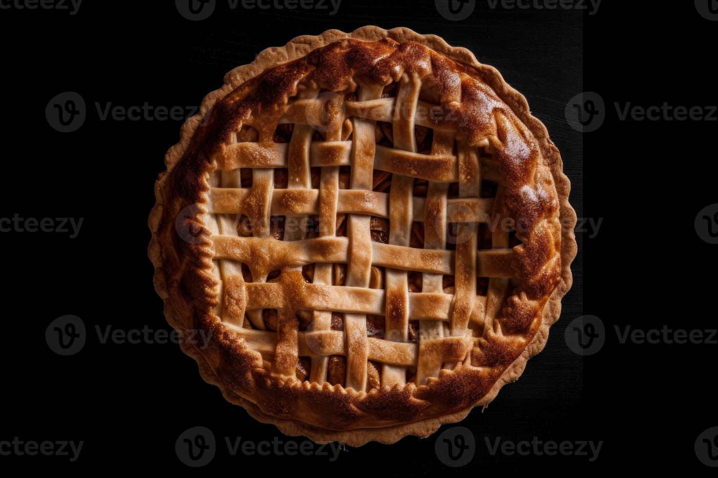 Pie top view. Generate Ai photo