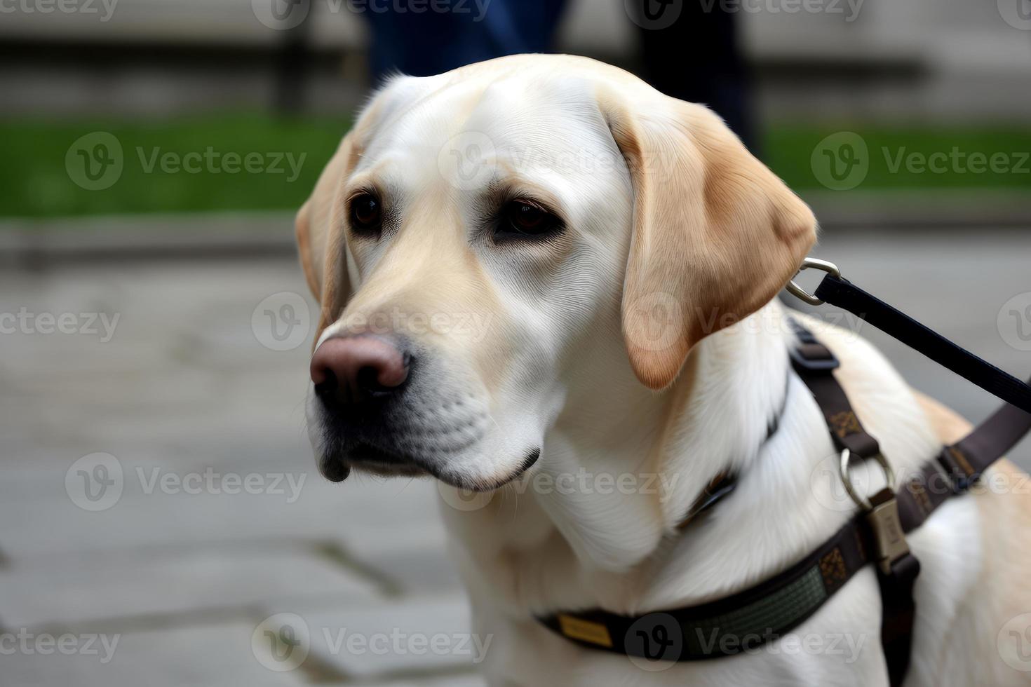 Cute guide dog. Generate Ai photo