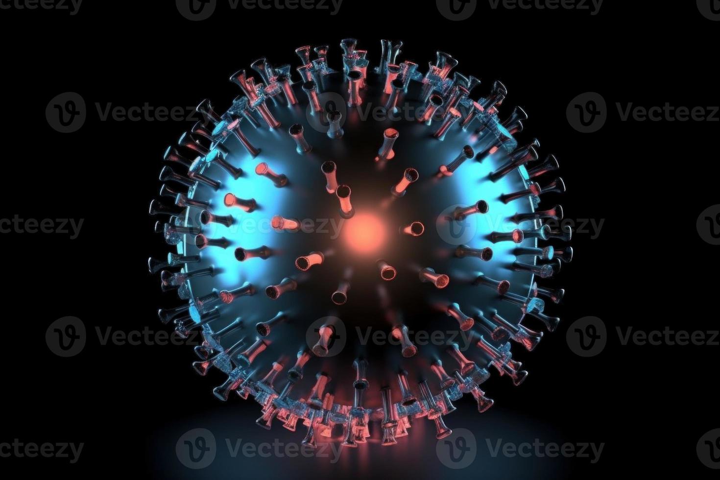 3d sphere ball virus. Generate Ai photo