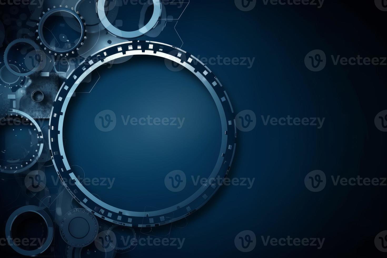 Technological industry circle. Generate Ai photo