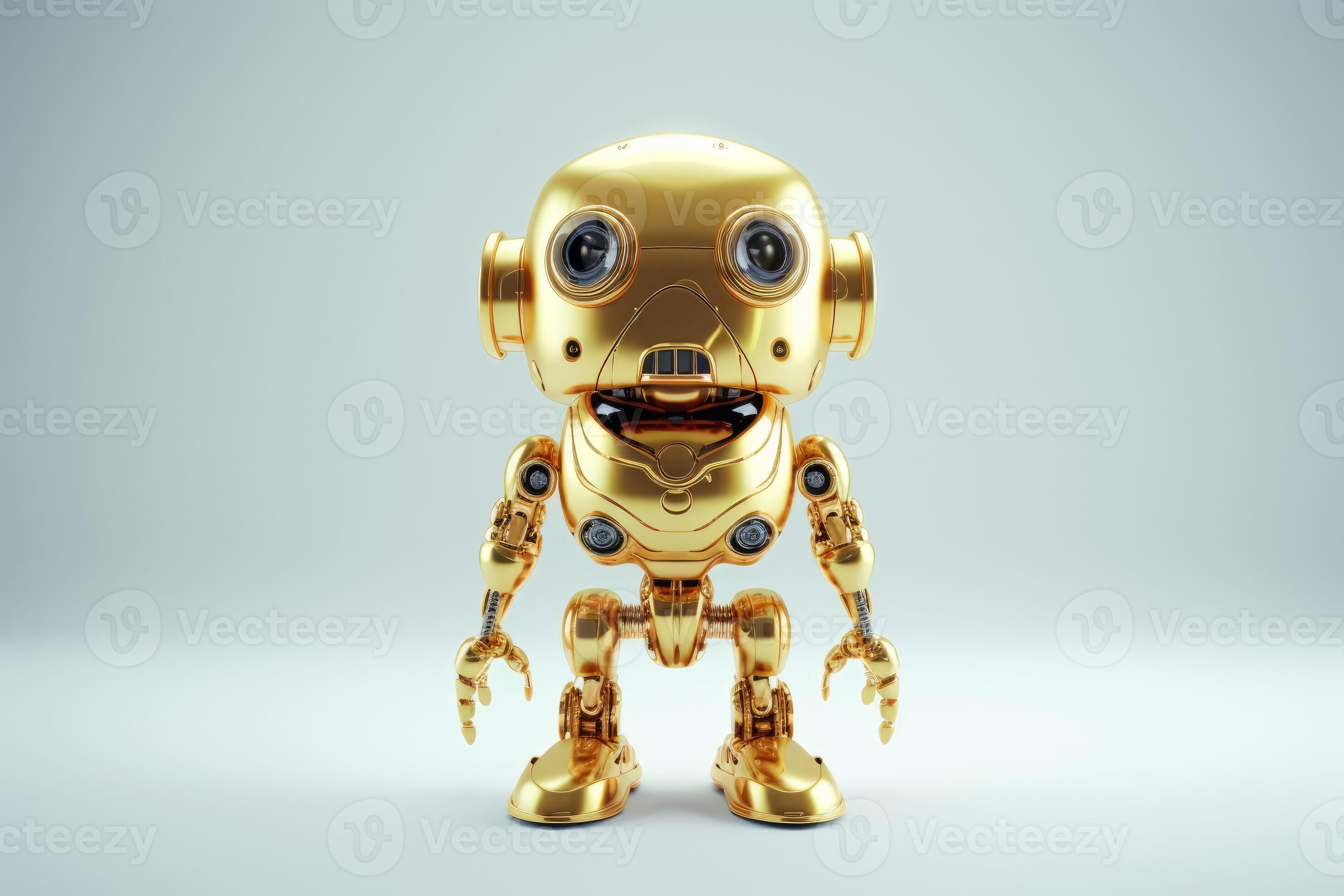 Funny golden robot. Generate Ai 23116066 Stock Photo at Vecteezy