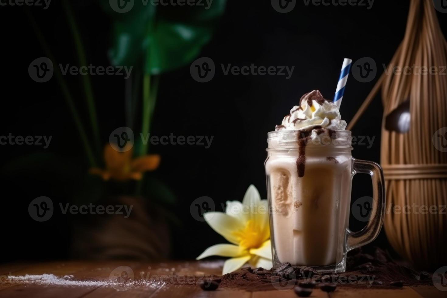 Ice blended chocolate. Generate Ai photo