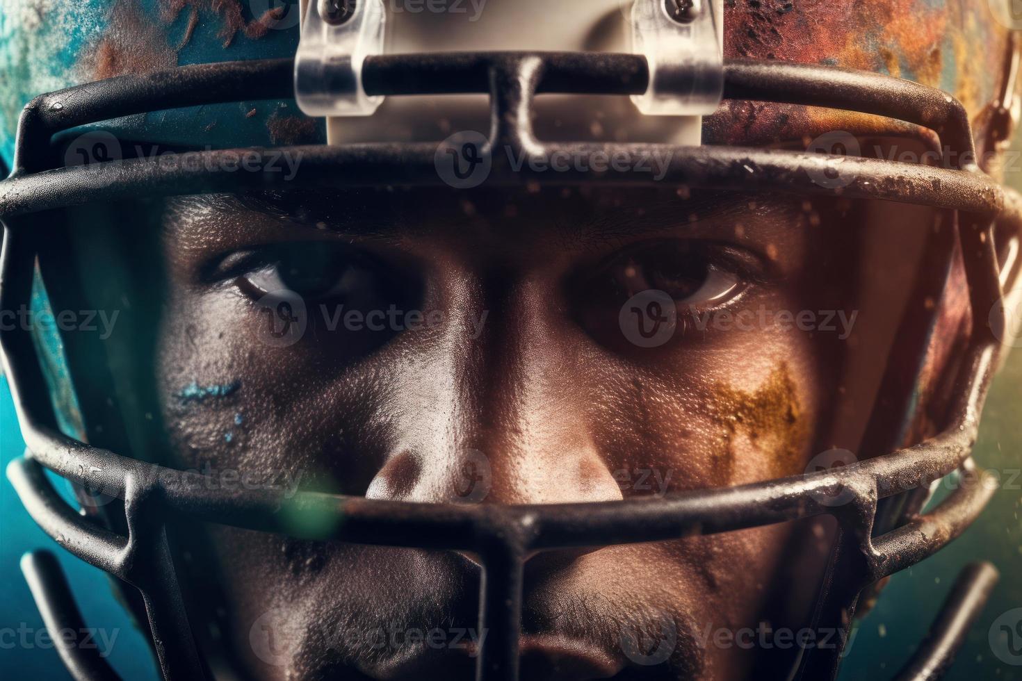 Football player head. Generate Ai photo