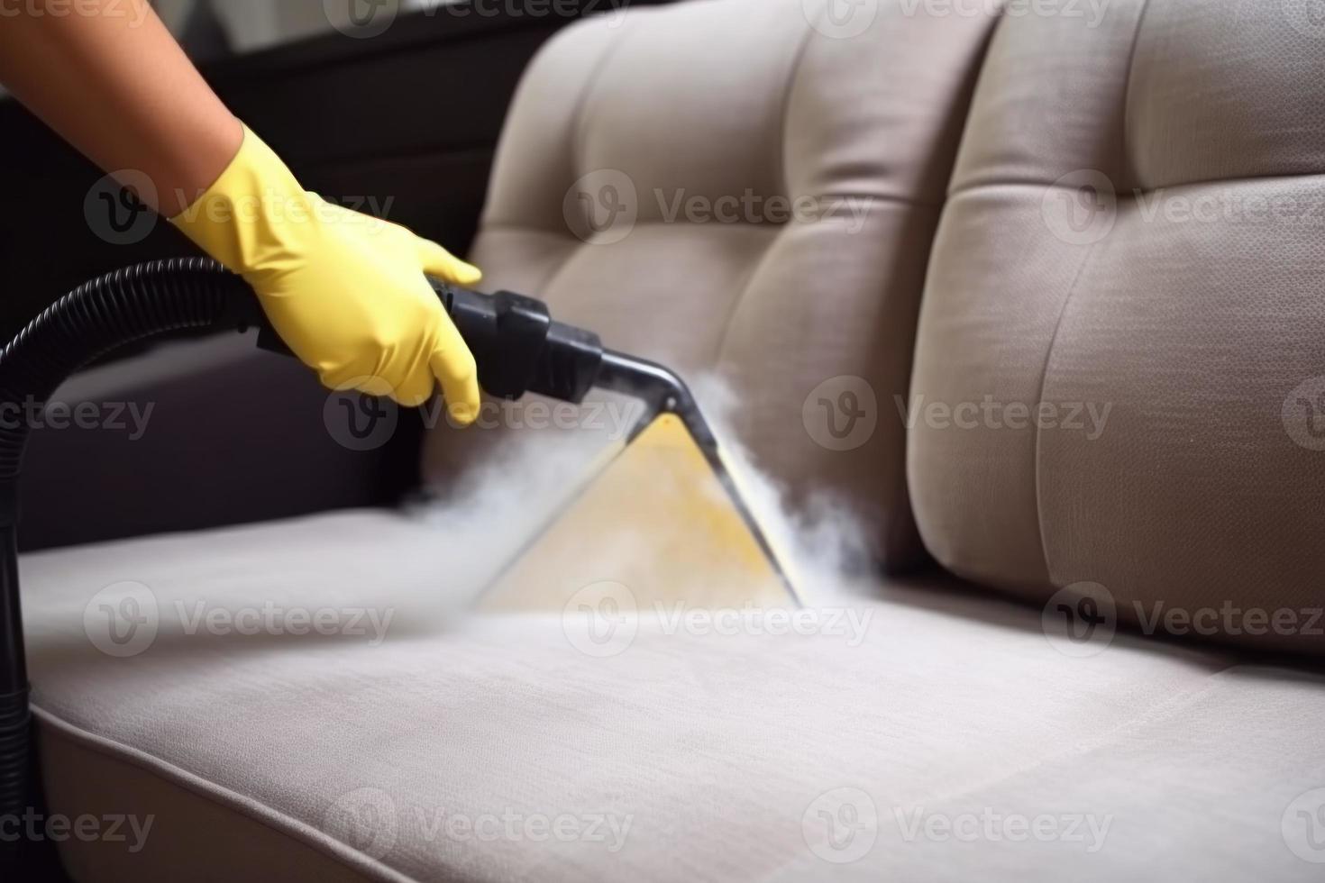 Cleaning sofa service. Generate Ai photo