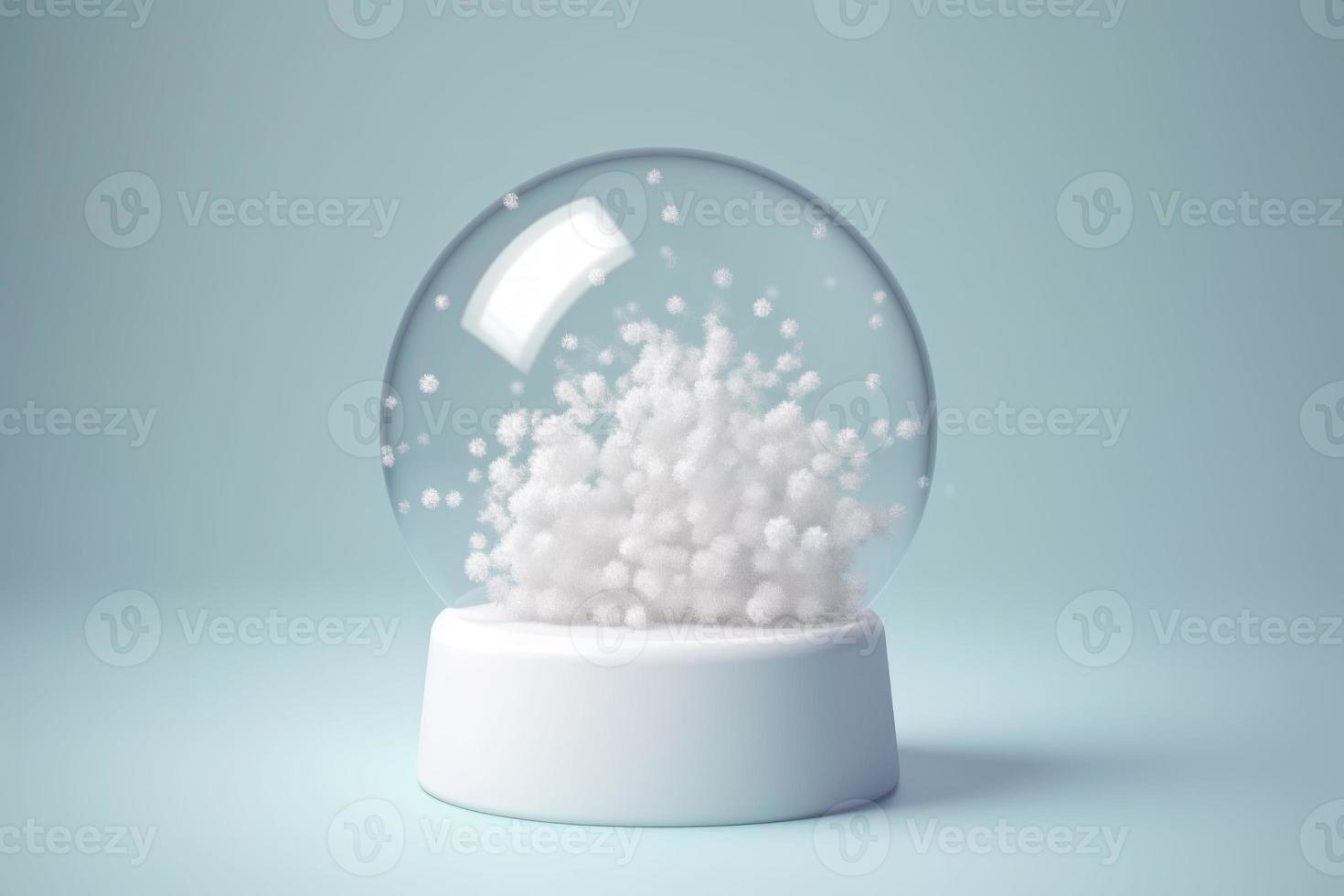 Snowball glass decoration. Generate Ai photo