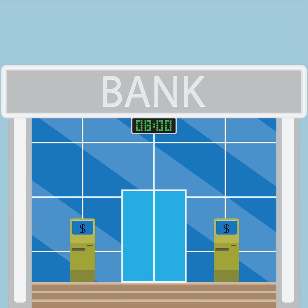 Building modern bank vector