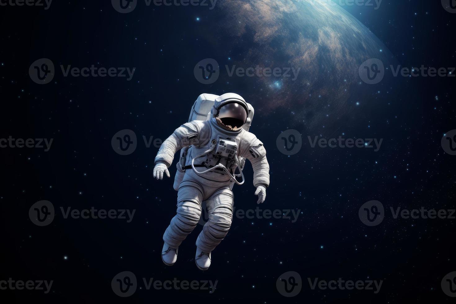 Astronaut in orbit space. Generate Ai photo