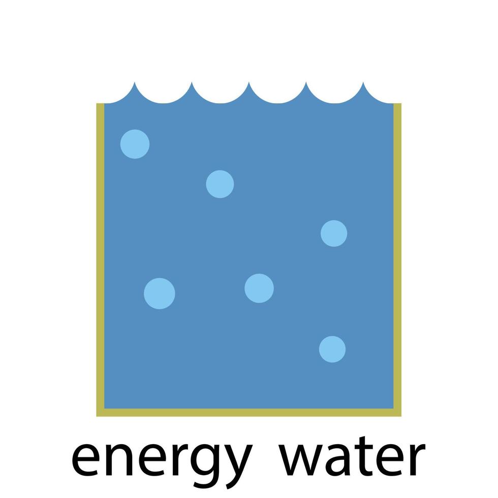 Water energy icon flat design concept vector