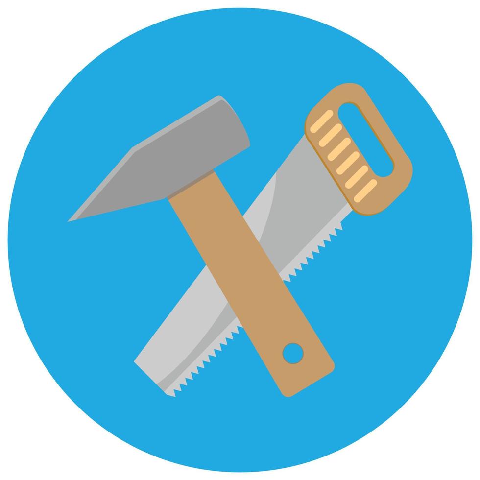 Icon saw hammer vector