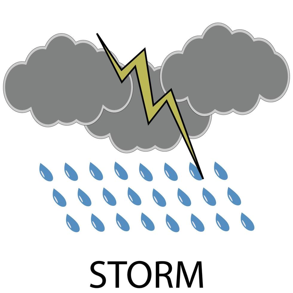 icono clima tormenta vector