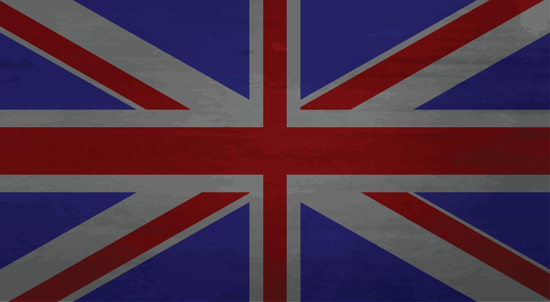 Grunge messy flag kingdom of Great Britain vector