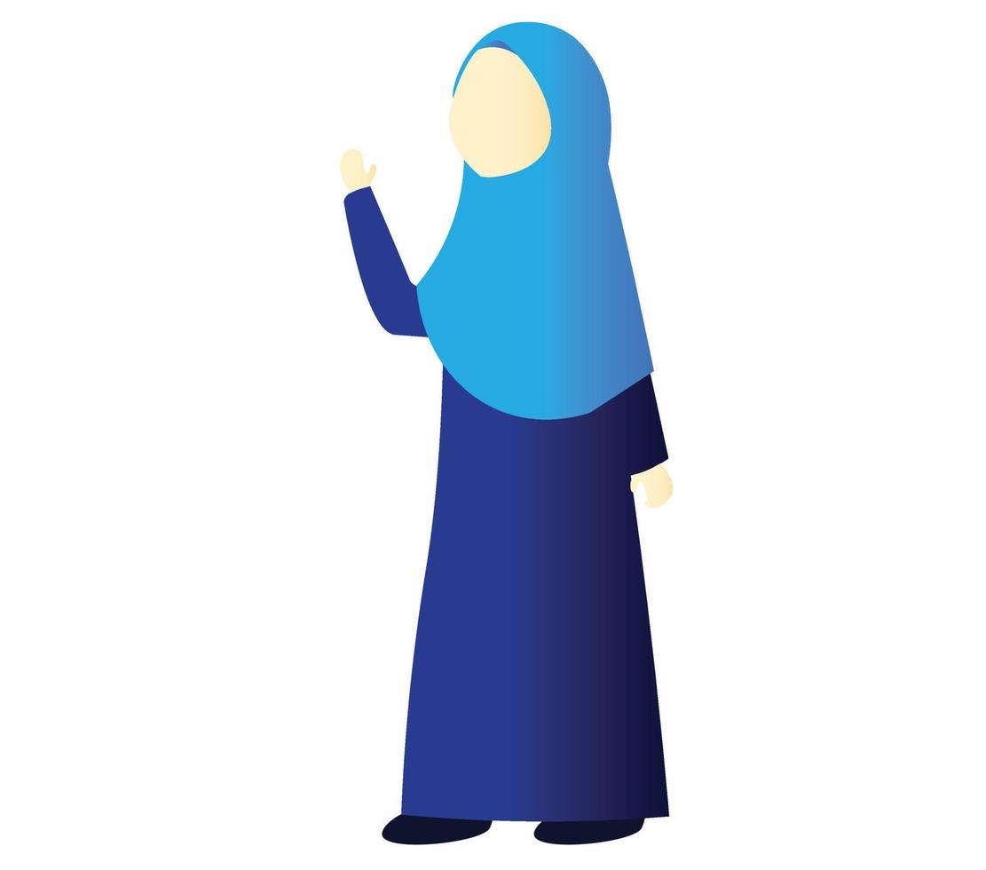 Hijab Women Greetings Vector