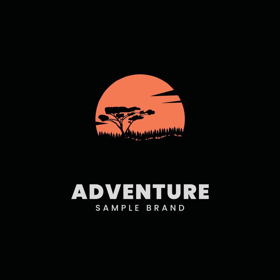 diseño de logotipo de aventura vector