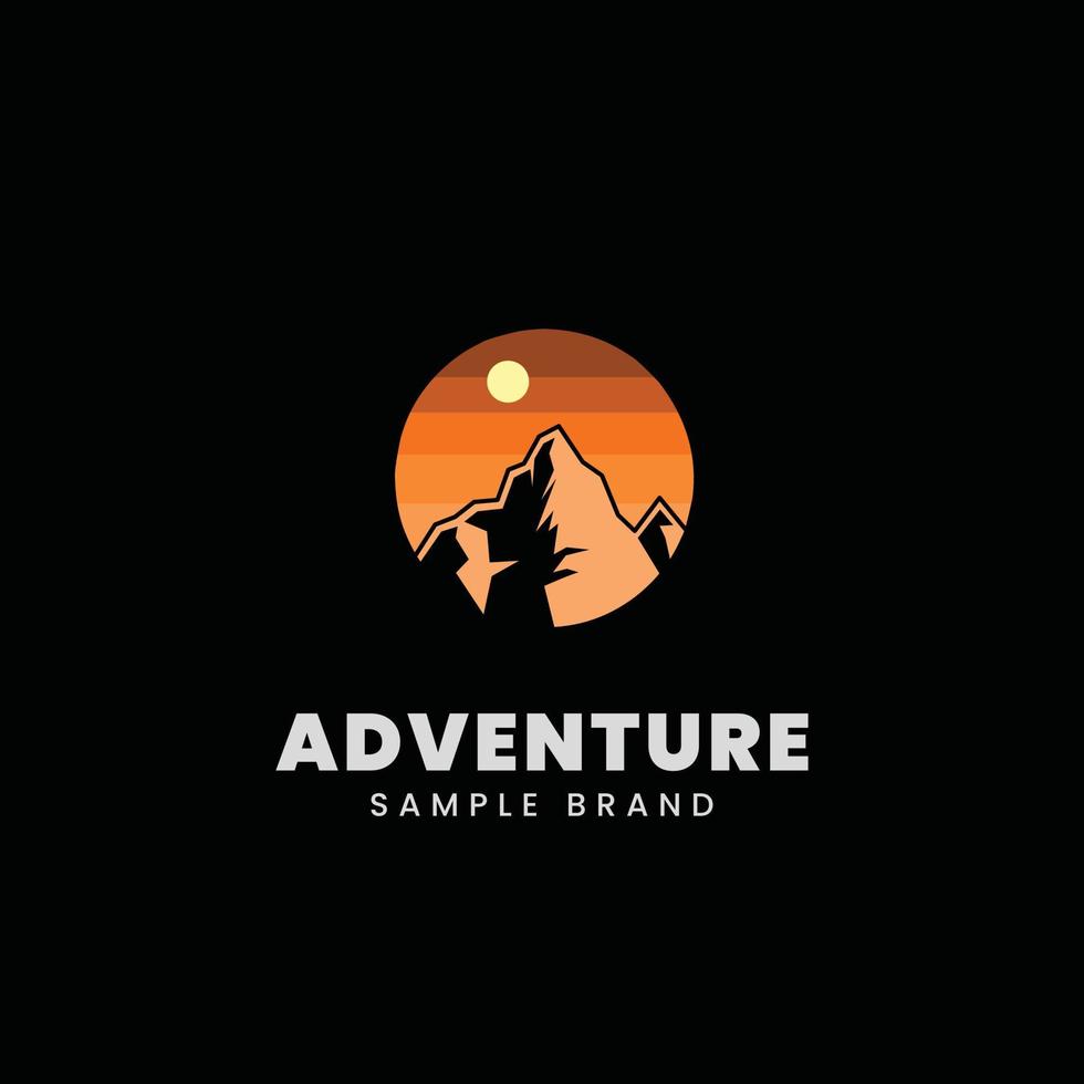 diseño de logotipo de aventura vector