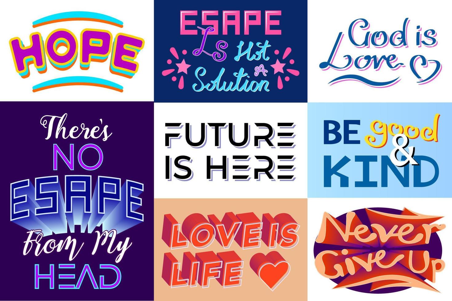 Motivation quote. Lettering modern designs. Colorful quotes, words, sayings for your printing and graphic design. vector