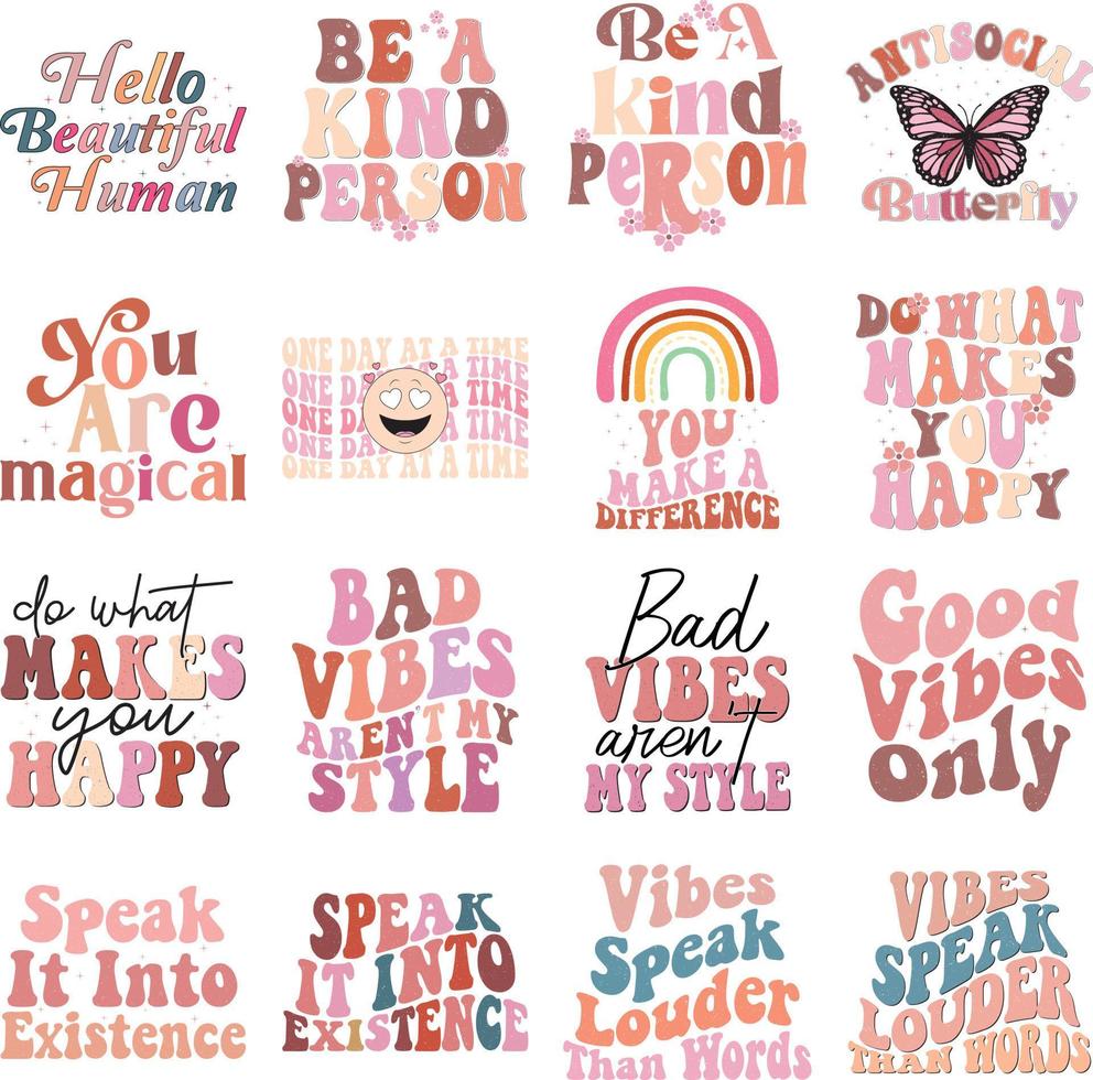 Trendy Phrases Design vector