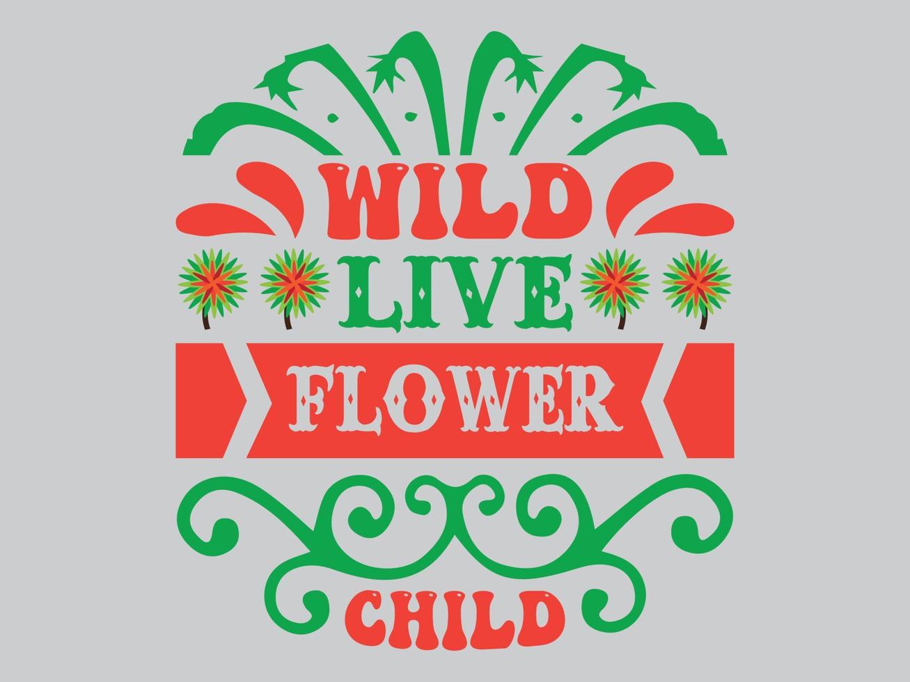 Flowers T shirt Design File vector