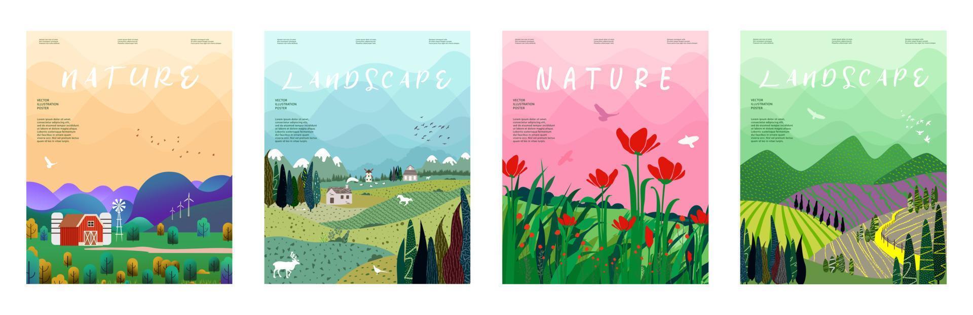 Nature and landscape. Vector illustration.