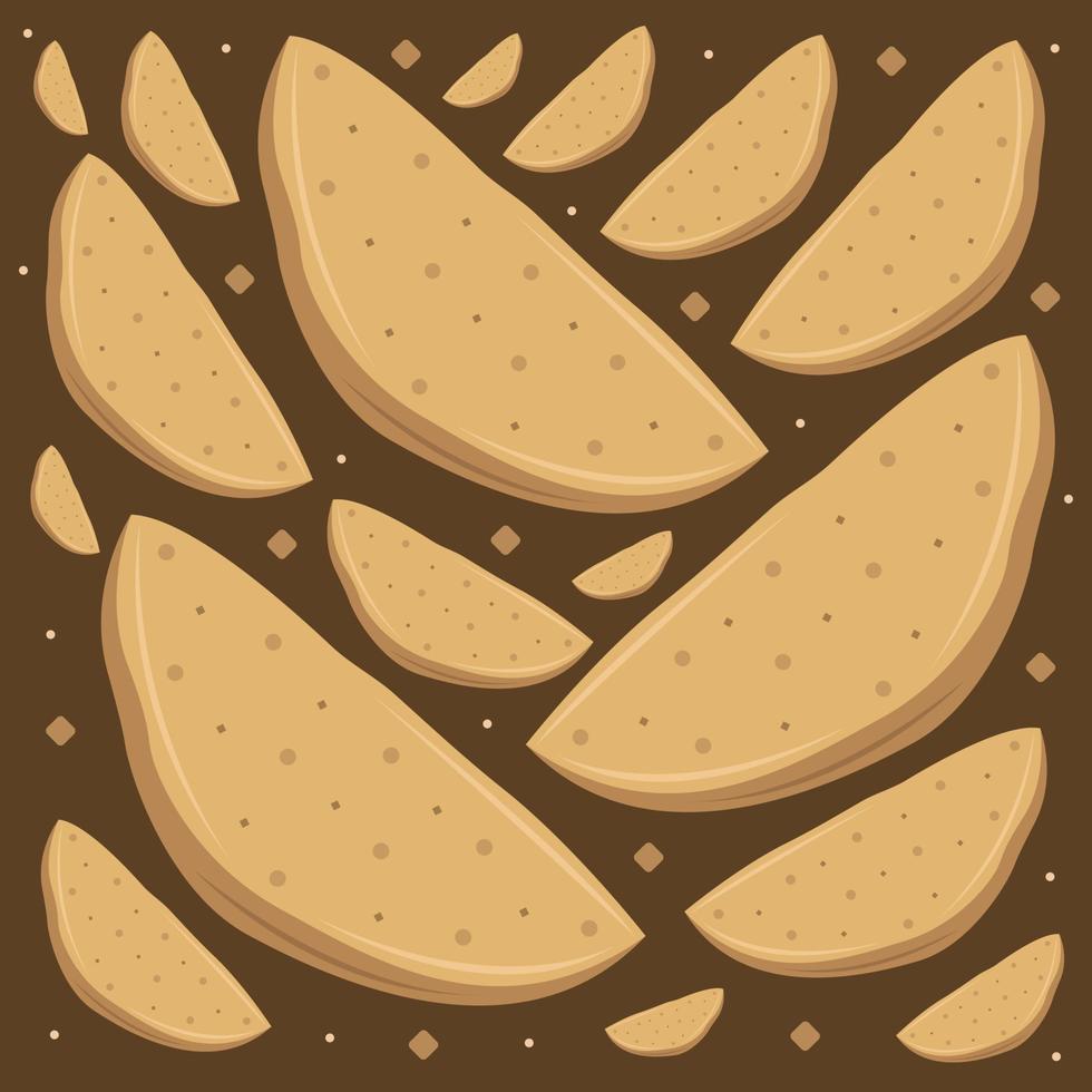 Fried potato wedges vector illustration for graphic design and decorative element
