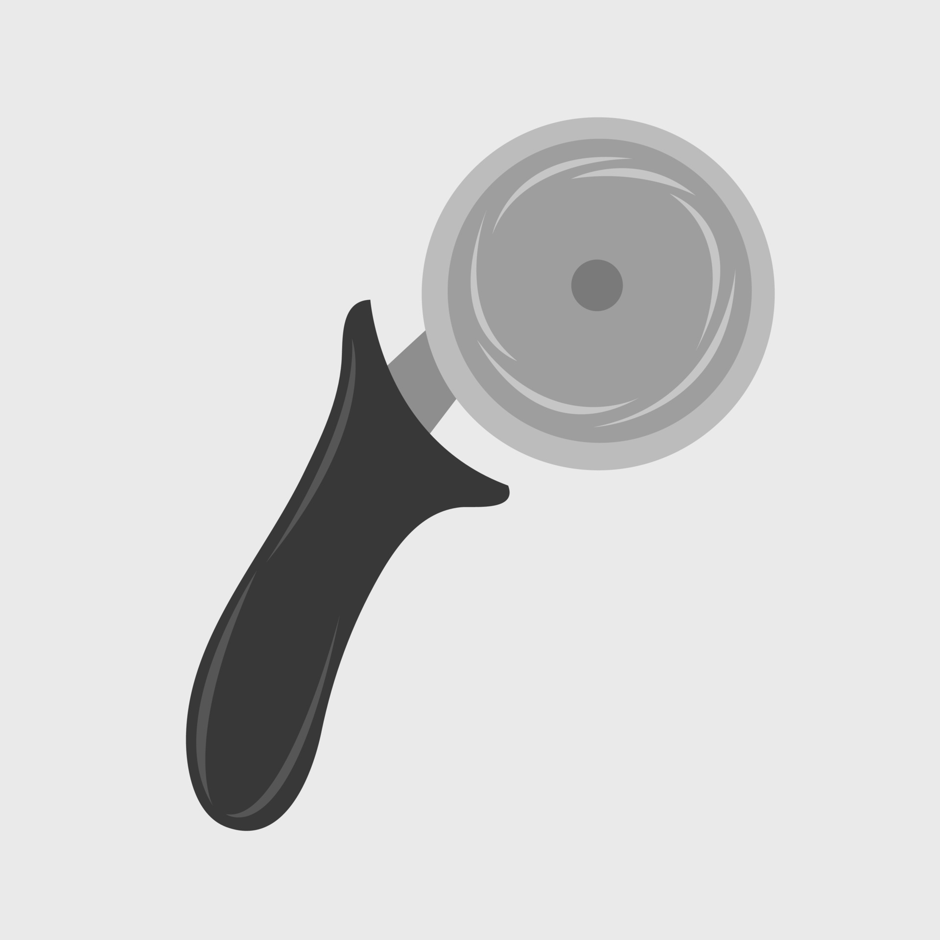 Pizza cutter wheel vector illustration for graphic design and