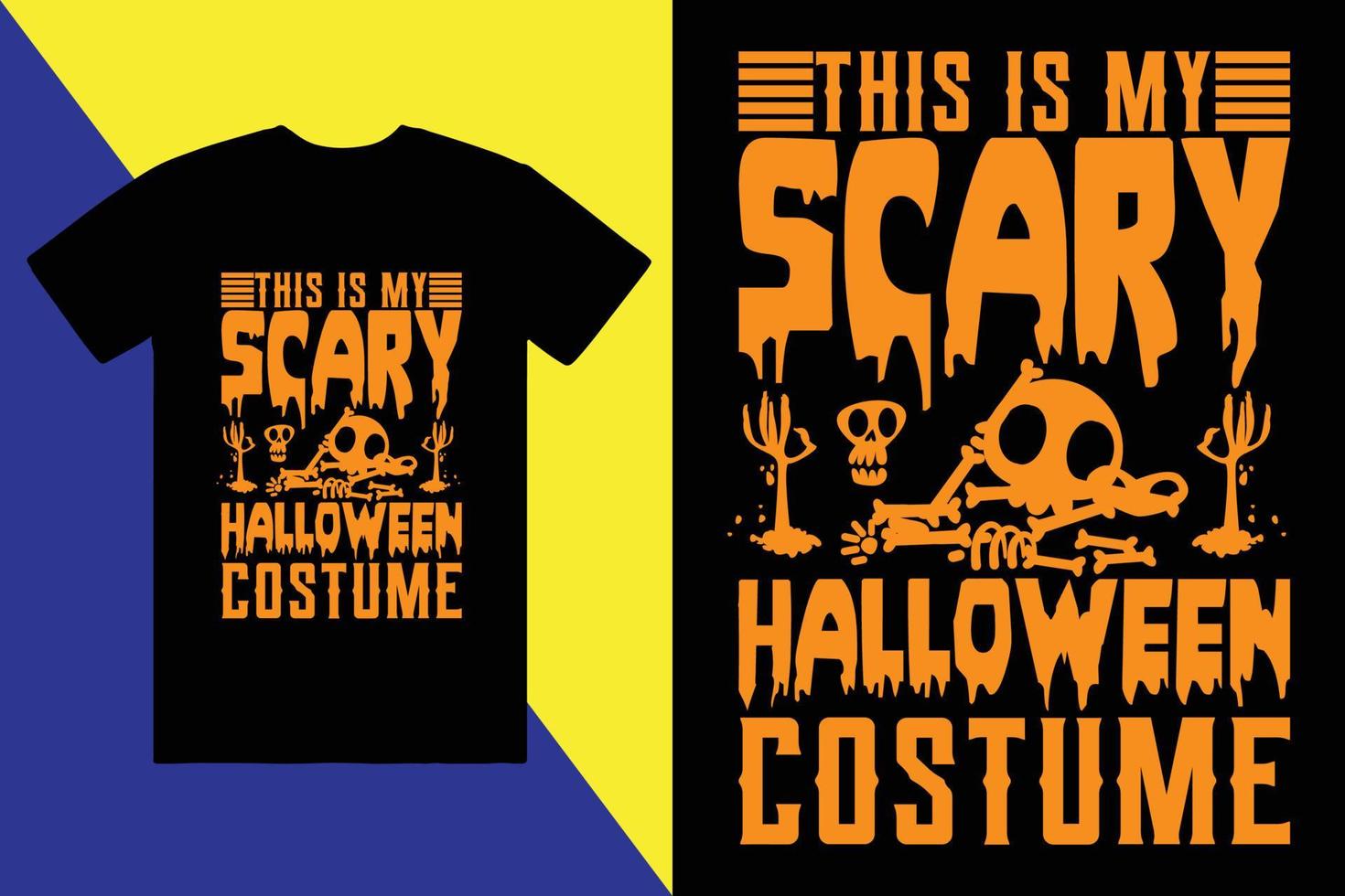 Halloween custom tshirt design andd trendy t-shirt vector
