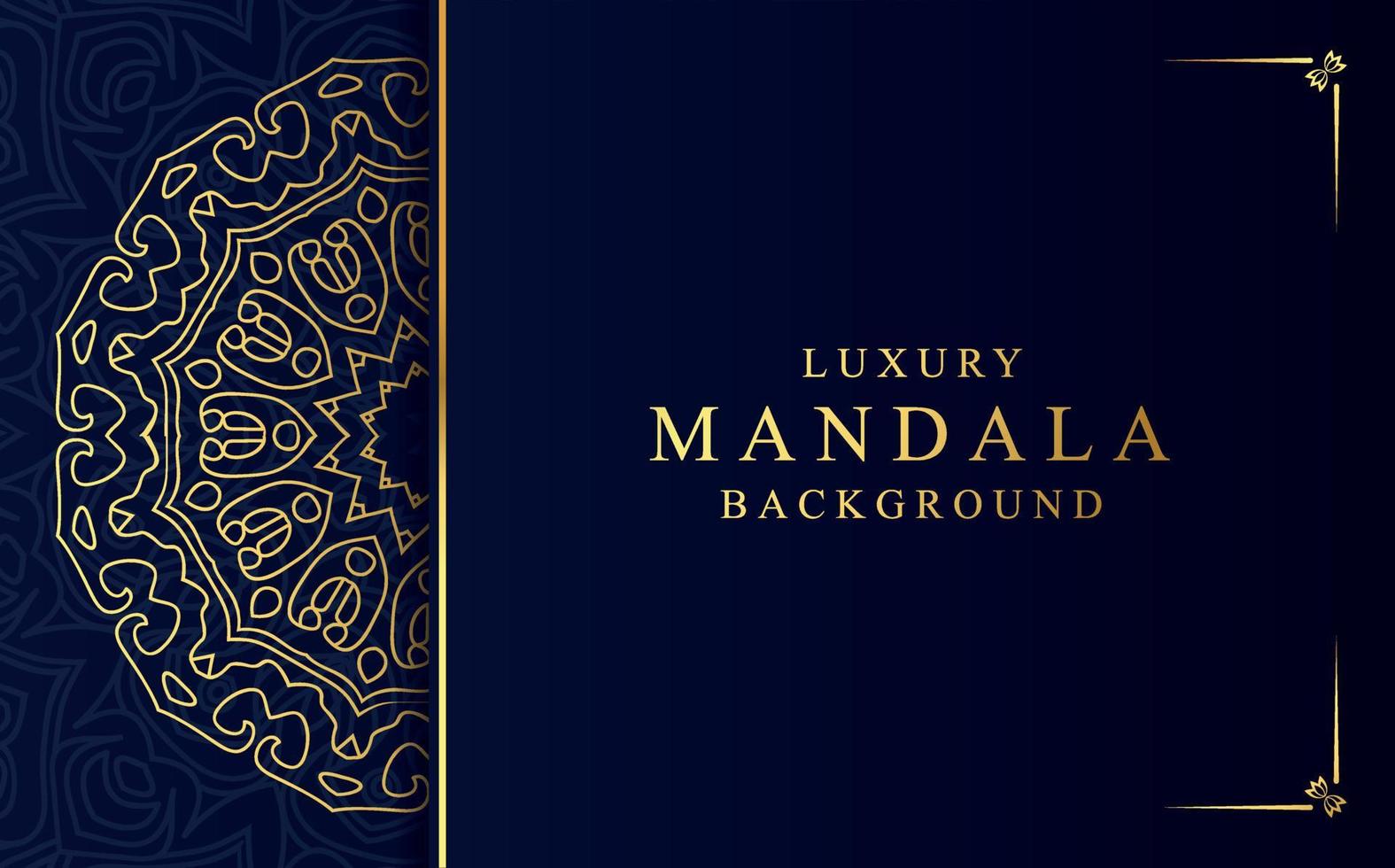 Golden arabesque mandala design background vector illustration