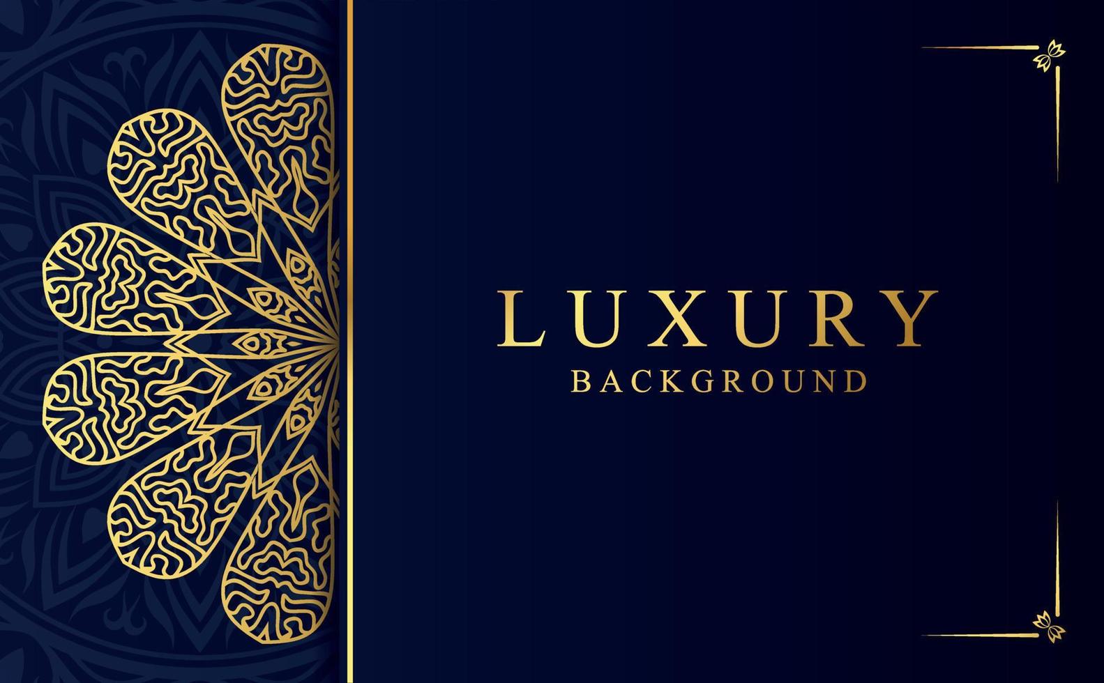 Luxury Arabic mandala design background in gold color vector