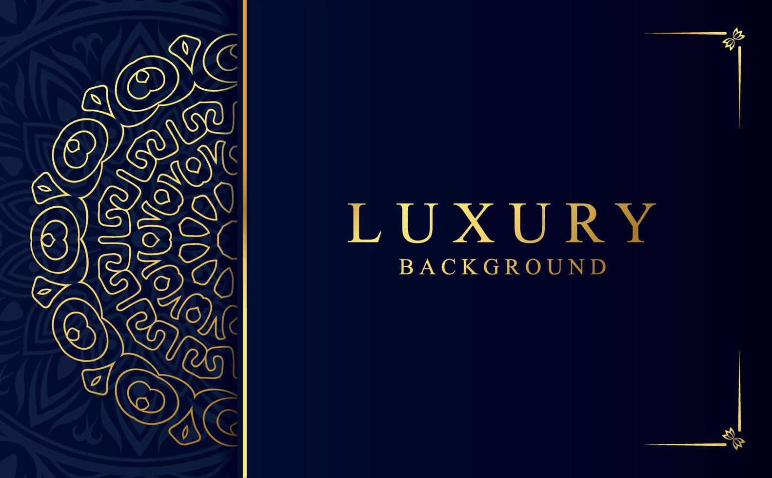 Luxury Arabic mandala design background in gold color vector