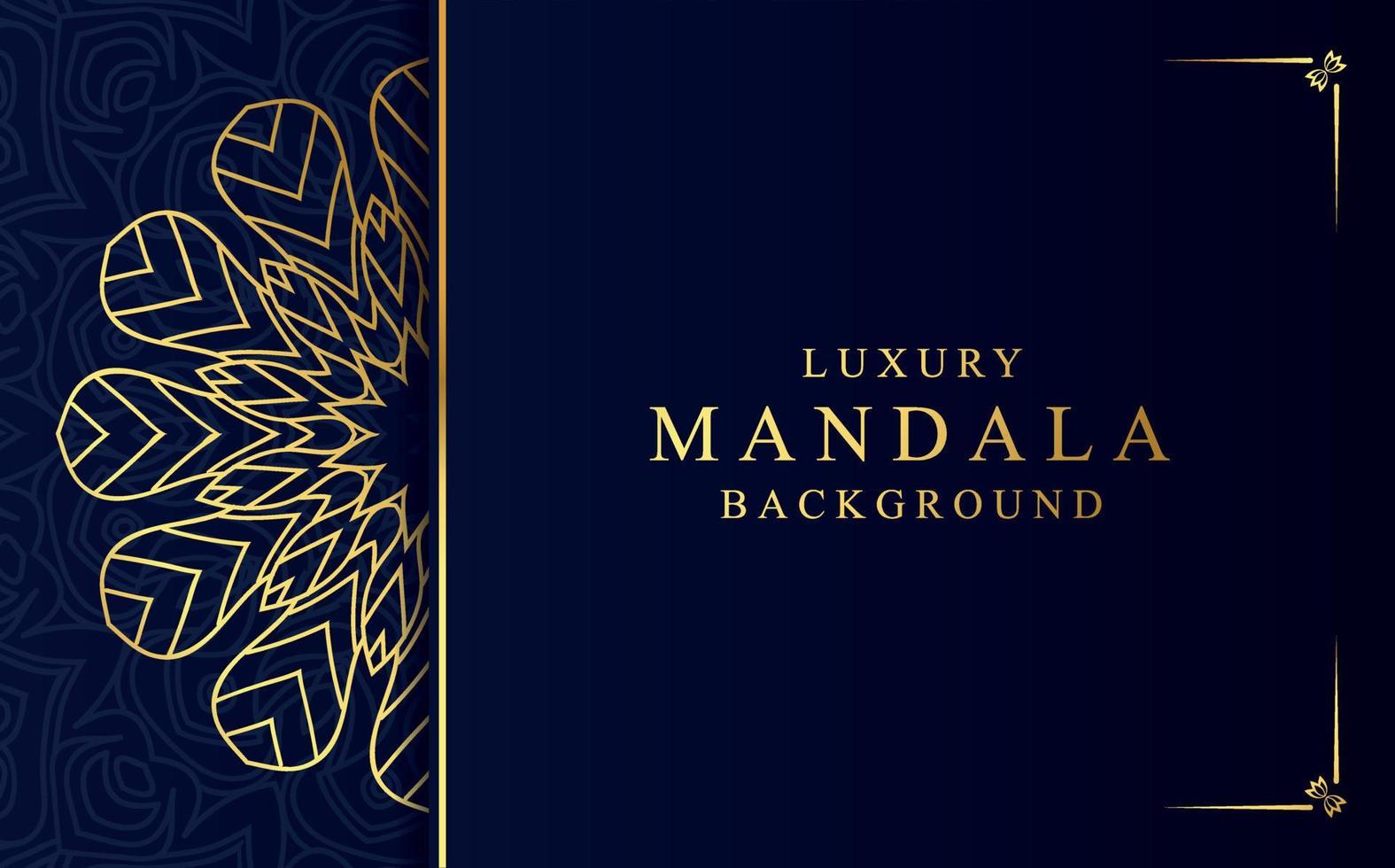 Luxury Arabic mandala design background in gold color vector