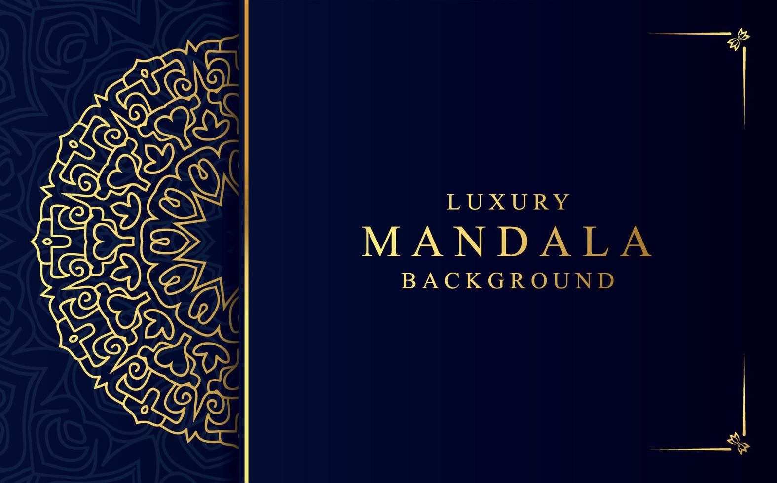 Golden arabesque mandala design background vector illustration
