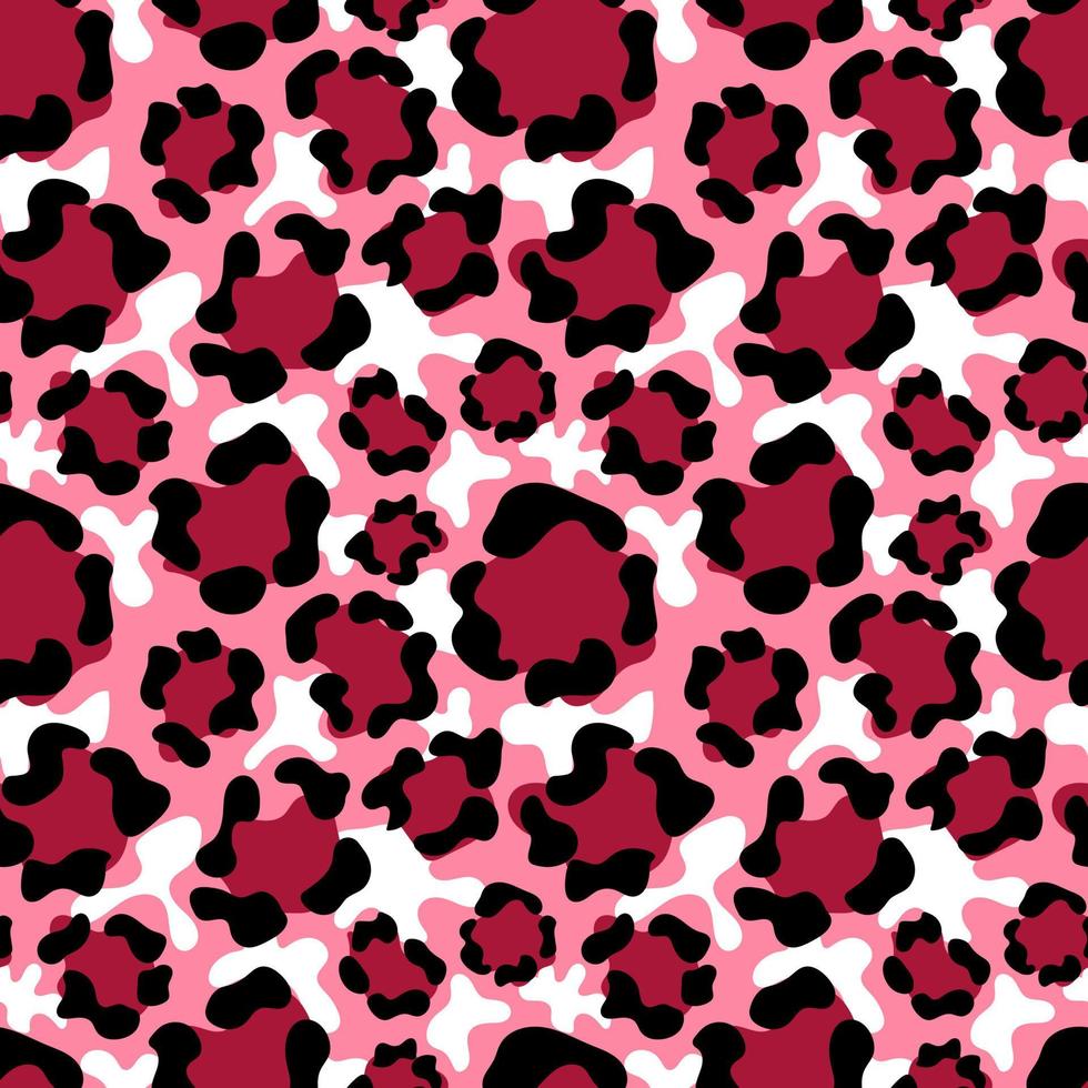 Leopard skin seamless pattern in trendy colors vector