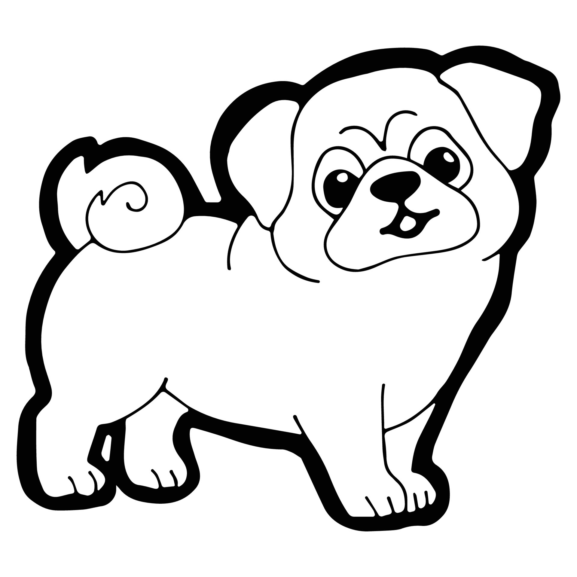 Kids coloring pages cute dog character vector illustration eps and ...