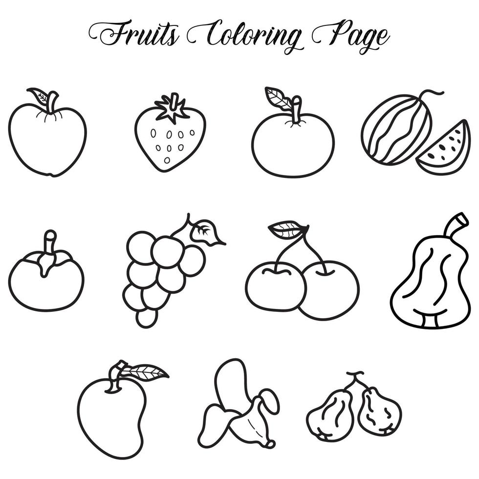 simple fruit drawing