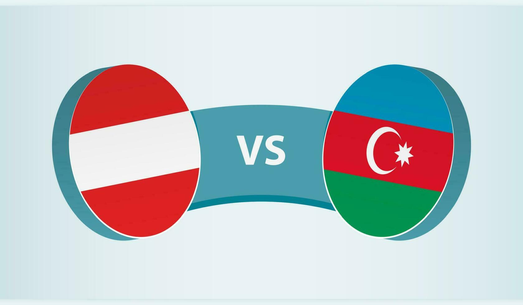 Austria versus azerbaiyán, equipo Deportes competencia concepto. vector