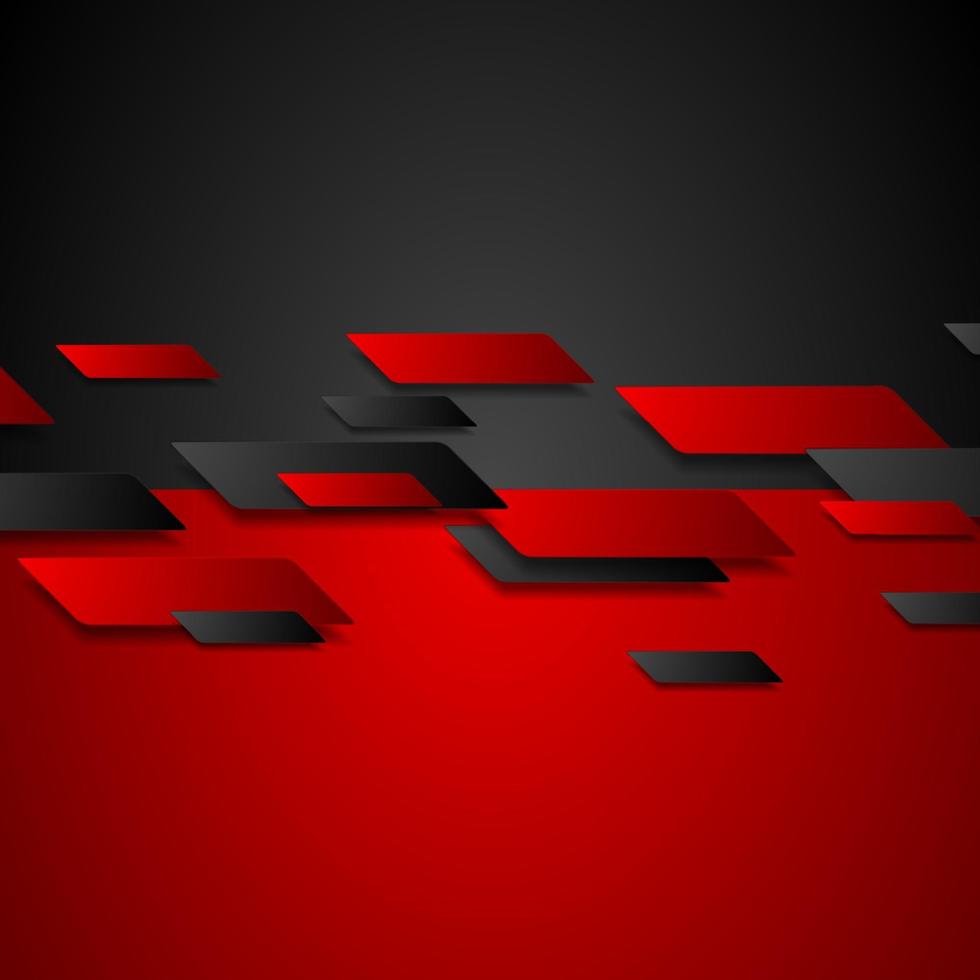 Abstract red black tech corporate background vector