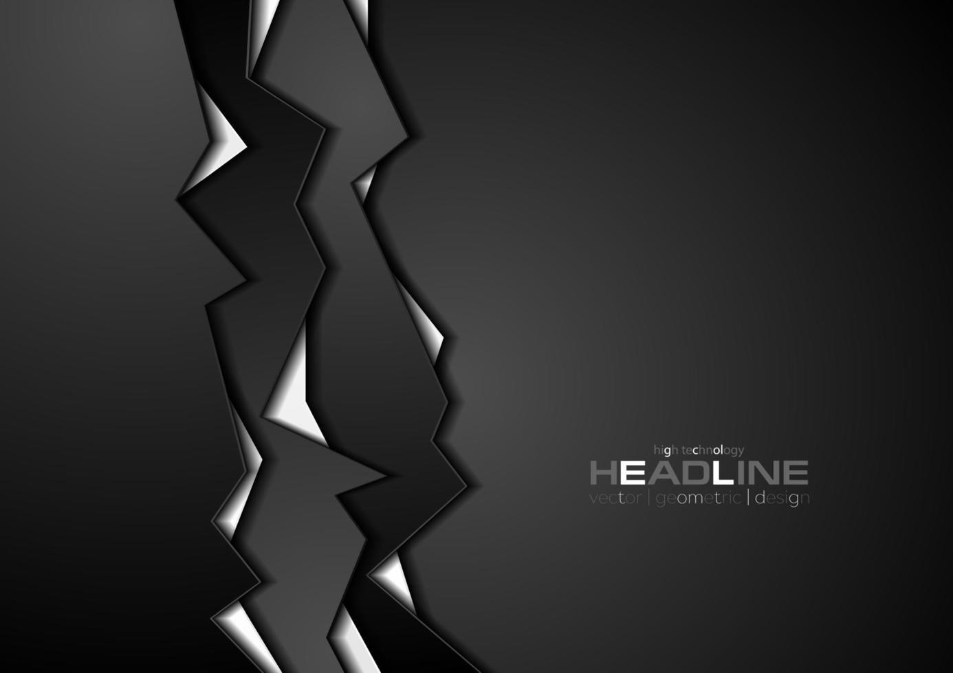 Black and white abstract corporate background vector