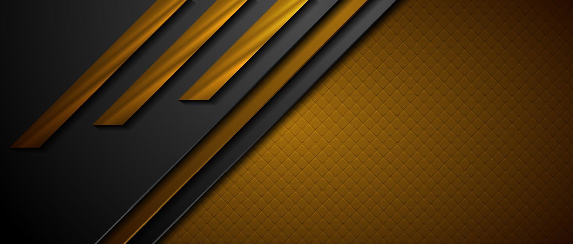 Black and brown abstract tech geometric background vector