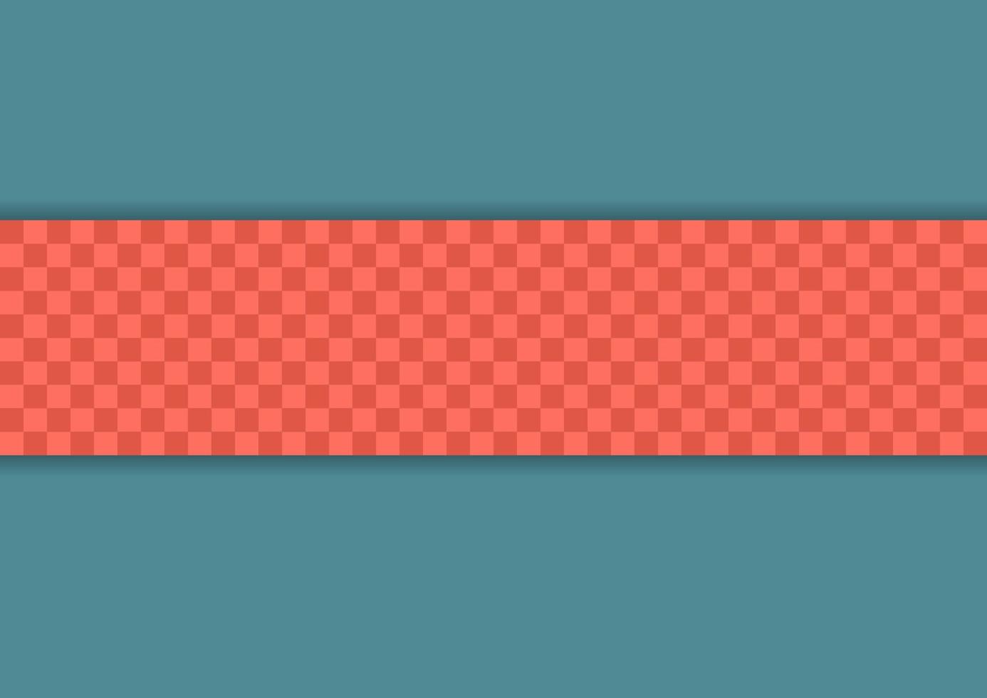 Chekered geometric background, living coral trendy color vector