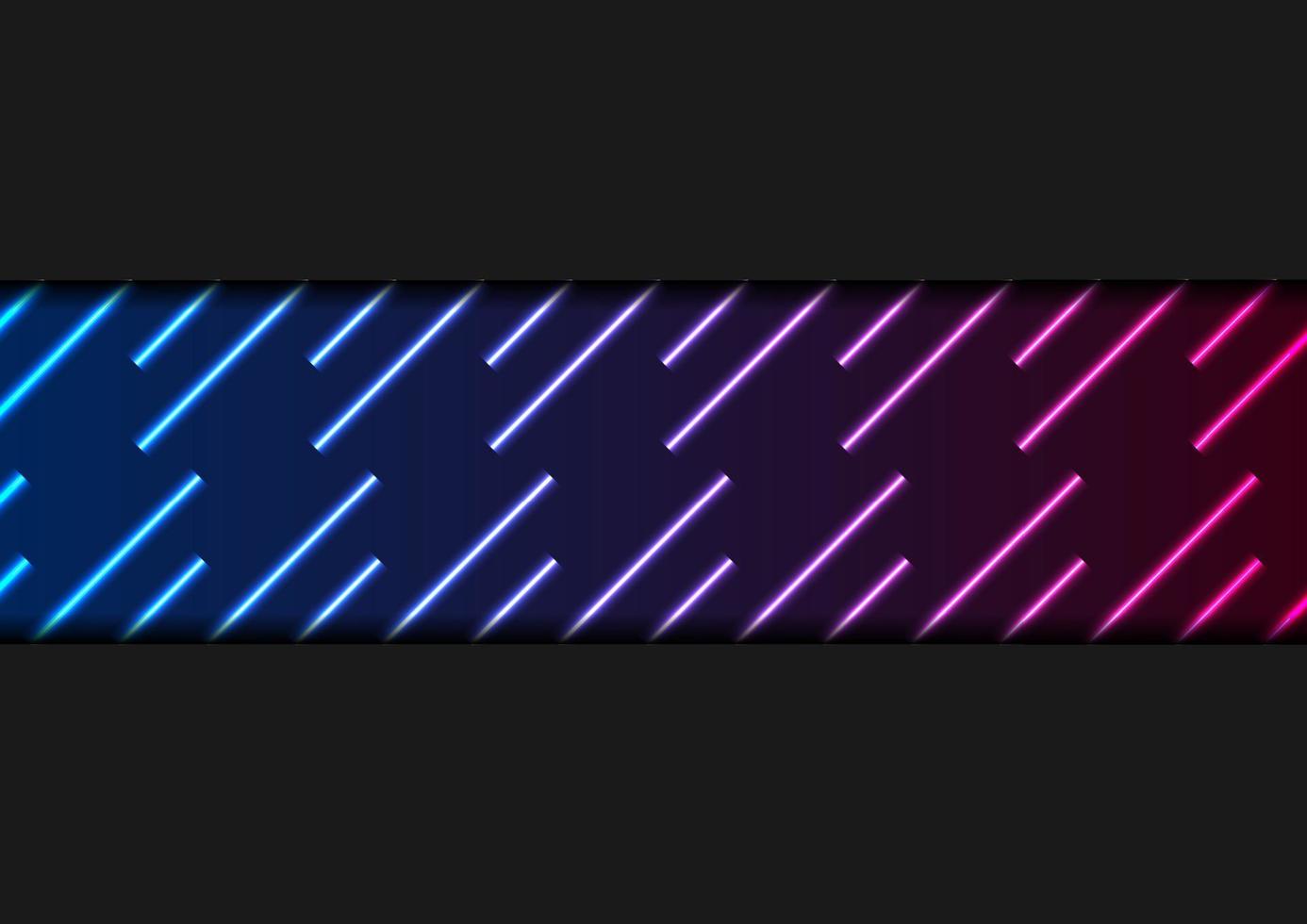 Blue ultraviolet neon laser lines abstract background vector