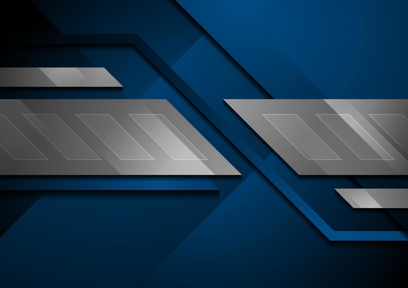 Blue and silver grey abstract technology background vector